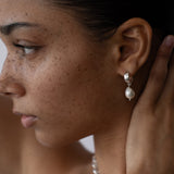 Cocoon Hoops | Gold + Pearl