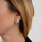 Small Compass Earrings | Silver