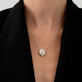 Small Compass Necklace | Silver