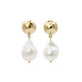 Lune Earrings | Gold + Pearl