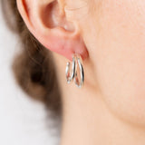 Tidal Hoops | Silver