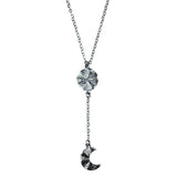 Sun/Moon Lariat Necklace | Silver