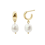 Cocoon Hoops | Gold + Pearl