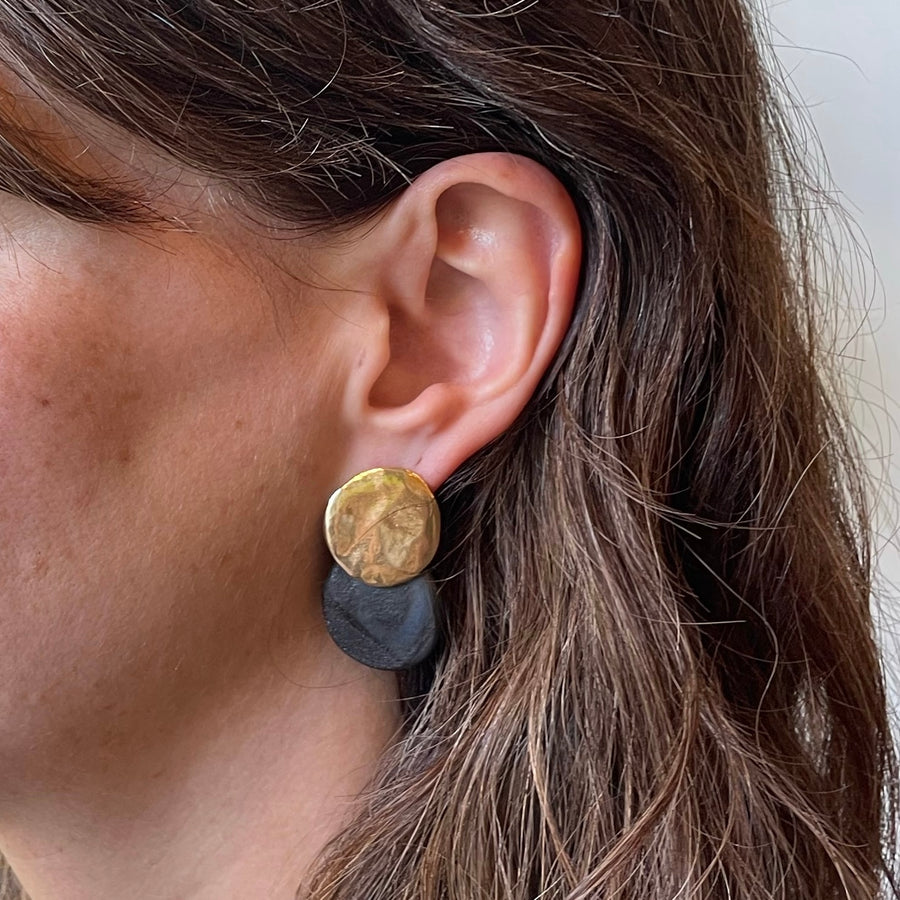 PRE-ORDER | Terra Drop Ceramic Earrings | Bronze
