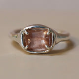 One of One | Emerald Cut Sunstone Ring