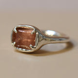 One of One | Emerald Cut Sunstone Ring