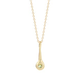 August Birthstone - No Chain | Gold + Peridot