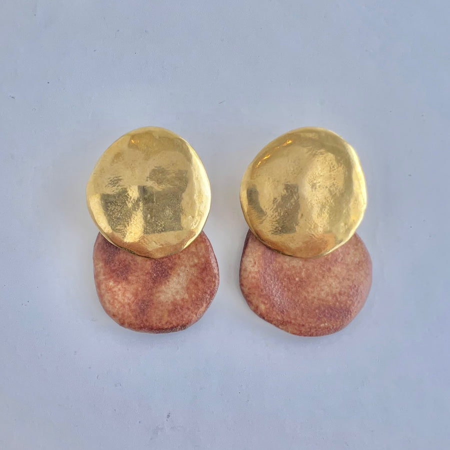 PRE-ORDER | Terra Drop Ceramic Earrings | Bronze