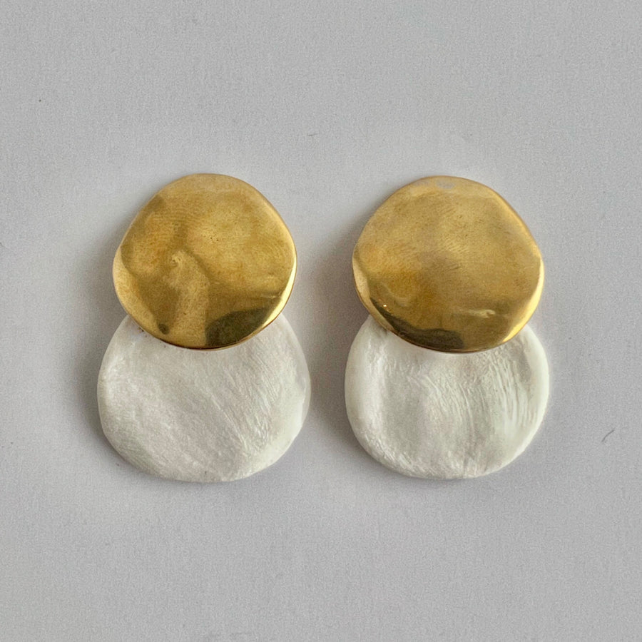 PRE-ORDER | Terra Drop Ceramic Earrings | Bronze