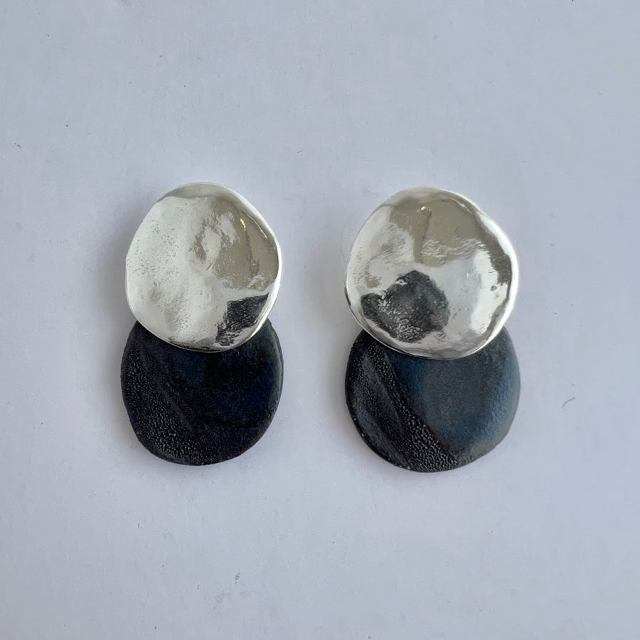 PRE-ORDER | Terra Drop Ceramic Earrings | Silver
