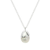 Pearl Drop Necklace | Silver