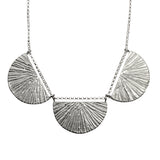 Sunrise Trio Necklace | Silver