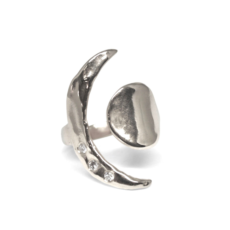 Equinox Ring | Silver + Diamond